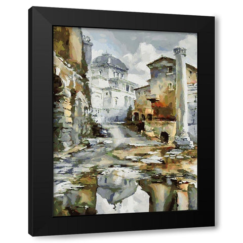 Venice Memmories II Black Modern Wood Framed Art Print by Medeiros, Celito