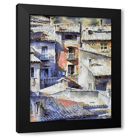 Venice Memmories III Black Modern Wood Framed Art Print by Medeiros, Celito