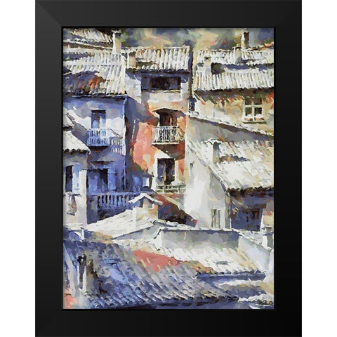 Venice Memmories III Black Modern Wood Framed Art Print by Medeiros, Celito