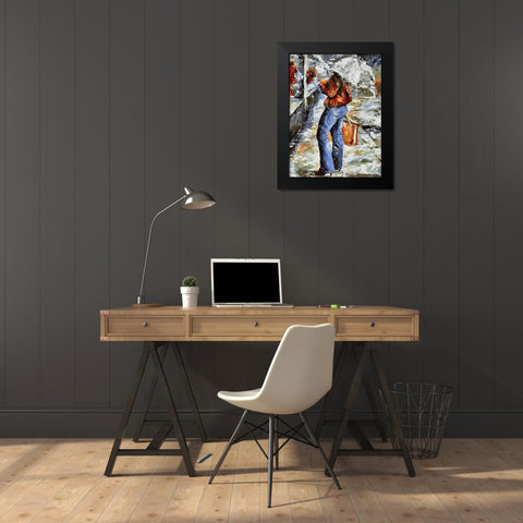 Young Fasshion II Black Modern Wood Framed Art Print by Medeiros, Celito