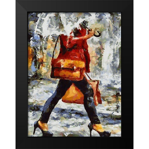 Young Fasshion III Black Modern Wood Framed Art Print by Medeiros, Celito