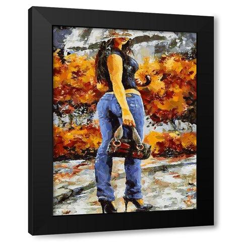 Young Fasshion IV Black Modern Wood Framed Art Print by Medeiros, Celito