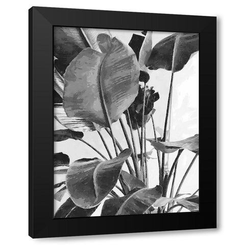 Leaves BW9 Black Modern Wood Framed Art Print by Medeiros, Celito