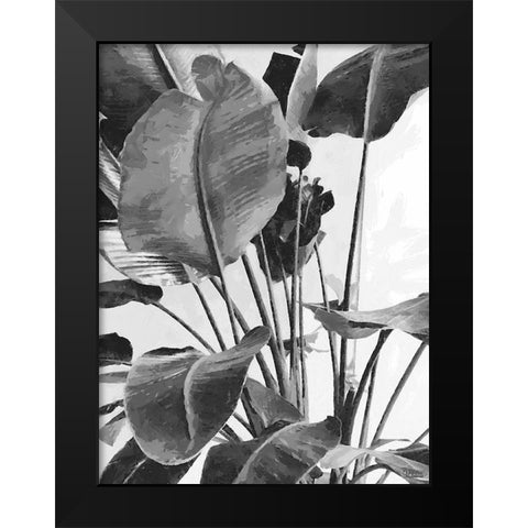 Leaves BW9 Black Modern Wood Framed Art Print by Medeiros, Celito