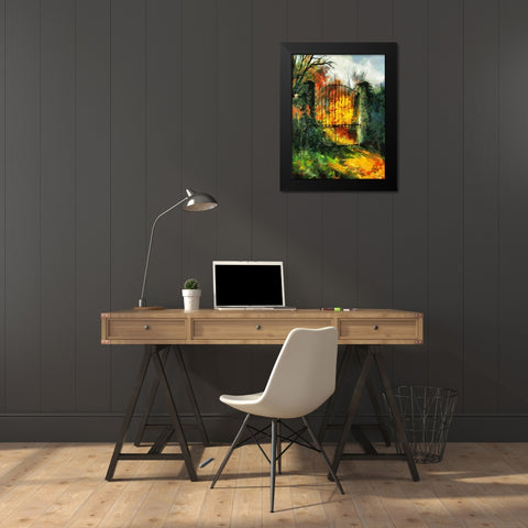 Iron Gate Black Modern Wood Framed Art Print by Medeiros, Celito