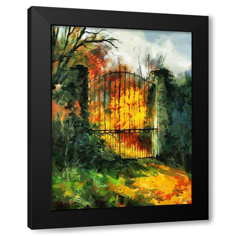 Iron Gate Black Modern Wood Framed Art Print with Double Matting by Medeiros, Celito