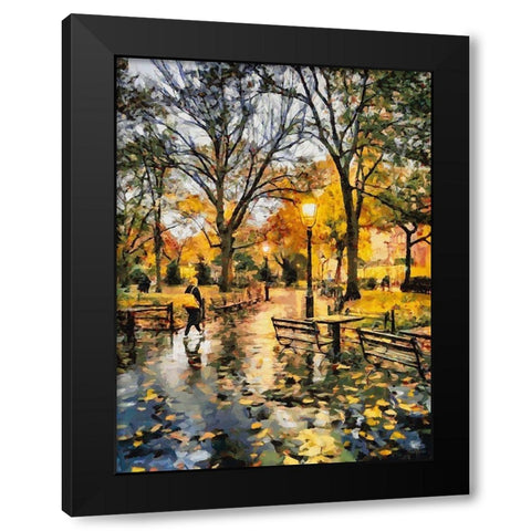Light in the Park Black Modern Wood Framed Art Print by Medeiros, Celito