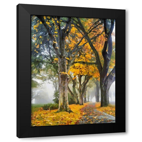 Autumn Way IV Black Modern Wood Framed Art Print by Medeiros, Celito