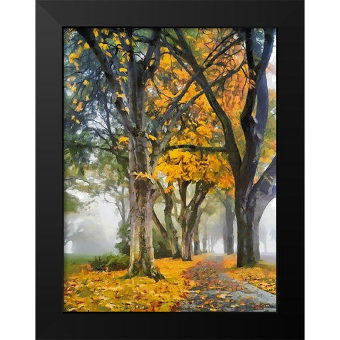 Autumn Way IV Black Modern Wood Framed Art Print by Medeiros, Celito