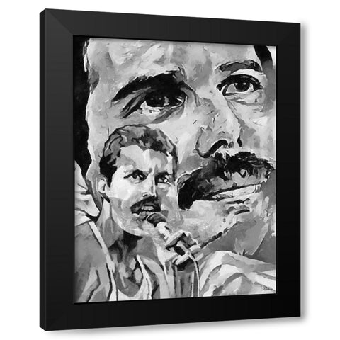 Freddie BW Black Modern Wood Framed Art Print by Medeiros, Celito