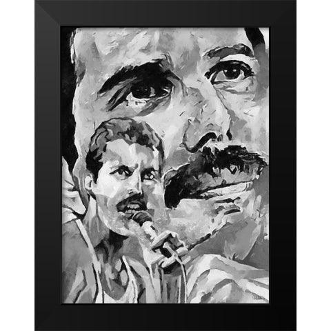 Freddie BW Black Modern Wood Framed Art Print by Medeiros, Celito