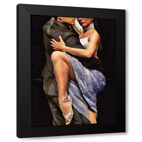 Tango I Black Modern Wood Framed Art Print by Medeiros, Celito
