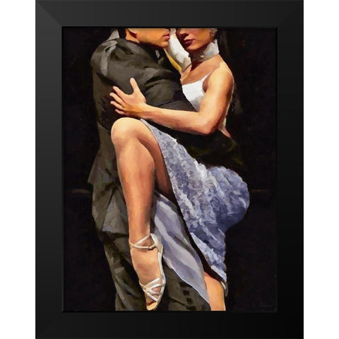 Tango I Black Modern Wood Framed Art Print by Medeiros, Celito