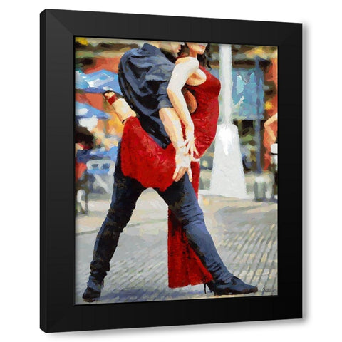 Tango III Black Modern Wood Framed Art Print by Medeiros, Celito