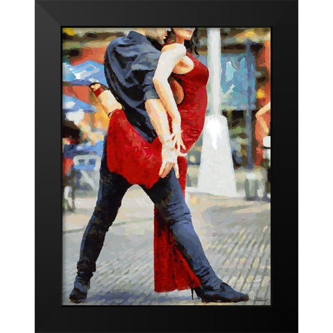 Tango III Black Modern Wood Framed Art Print by Medeiros, Celito