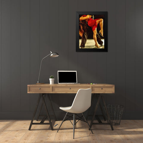 Tango IV Black Modern Wood Framed Art Print by Medeiros, Celito