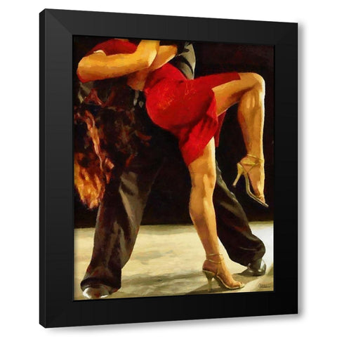Tango IV Black Modern Wood Framed Art Print by Medeiros, Celito