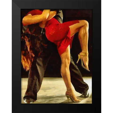 Tango IV Black Modern Wood Framed Art Print by Medeiros, Celito