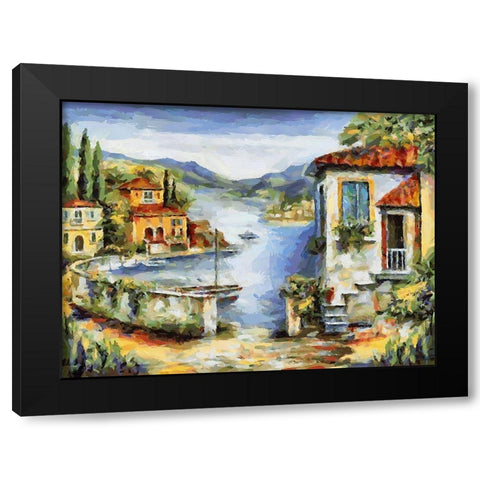 Memories of Italy I Black Modern Wood Framed Art Print by Medeiros, Celito
