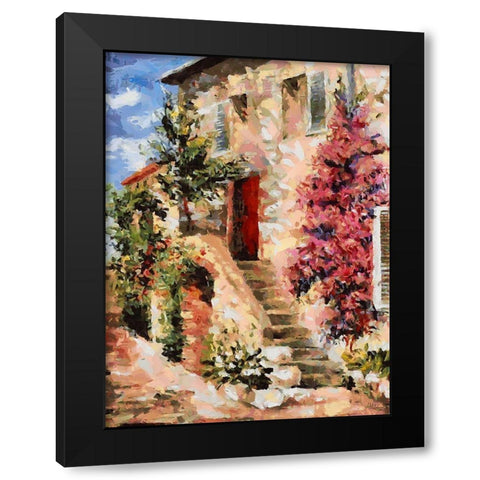Old House in Italy II Black Modern Wood Framed Art Print with Double Matting by Medeiros, Celito