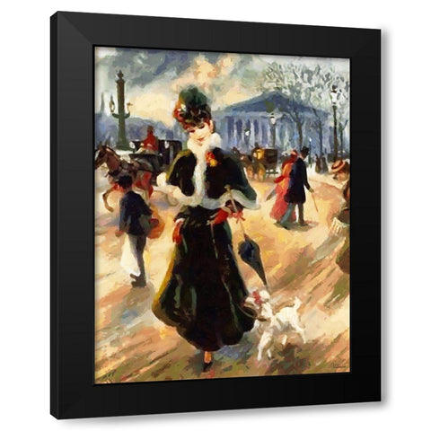 Old Times V Black Modern Wood Framed Art Print with Double Matting by Medeiros, Celito