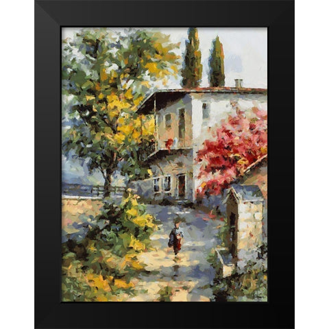 A House in the South Black Modern Wood Framed Art Print by Medeiros, Celito