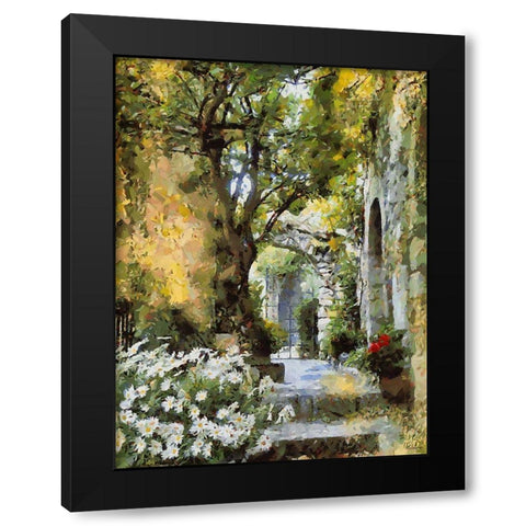 A House in the South II Black Modern Wood Framed Art Print by Medeiros, Celito
