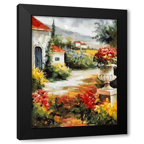 Countryside in Italy Black Modern Wood Framed Art Print by Medeiros, Celito