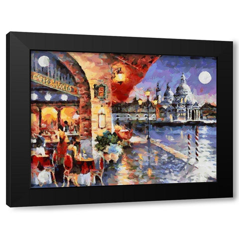 Memories of Venice I Black Modern Wood Framed Art Print by Medeiros, Celito