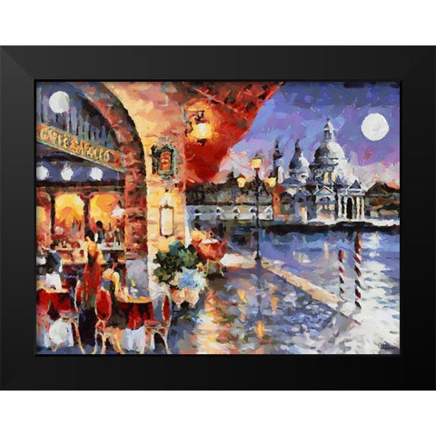 Memories of Venice I Black Modern Wood Framed Art Print by Medeiros, Celito