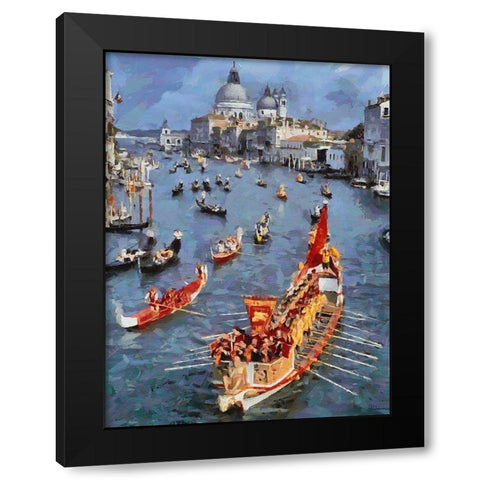 Memories of Venice VII Black Modern Wood Framed Art Print by Medeiros, Celito