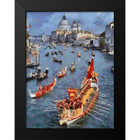 Memories of Venice VII Black Modern Wood Framed Art Print by Medeiros, Celito