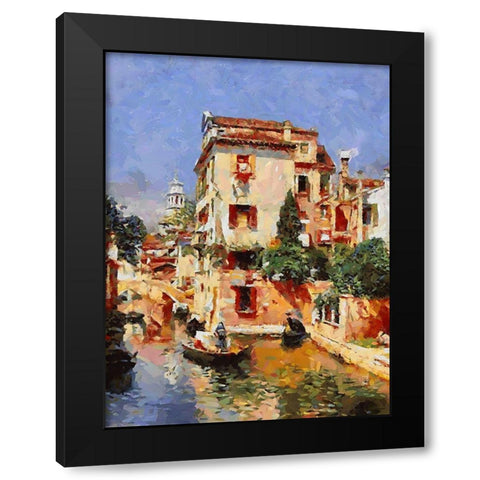 Memories of Venice XIV Black Modern Wood Framed Art Print by Medeiros, Celito