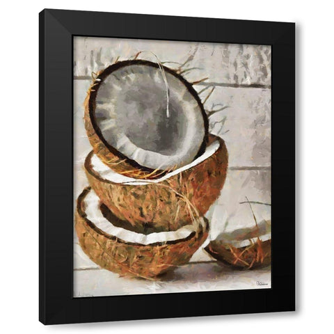 Coco Black Modern Wood Framed Art Print with Double Matting by Medeiros, Celito