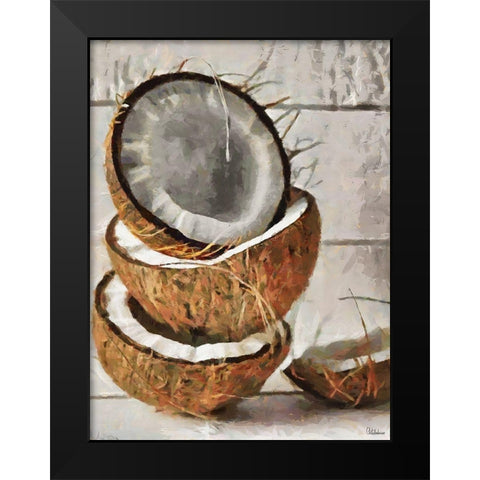 Coco Black Modern Wood Framed Art Print by Medeiros, Celito