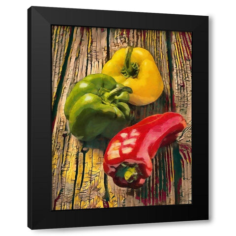 Pepper Black Modern Wood Framed Art Print with Double Matting by Medeiros, Celito