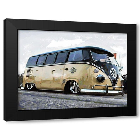 Good Old VW Van II Black Modern Wood Framed Art Print by Medeiros, Celito