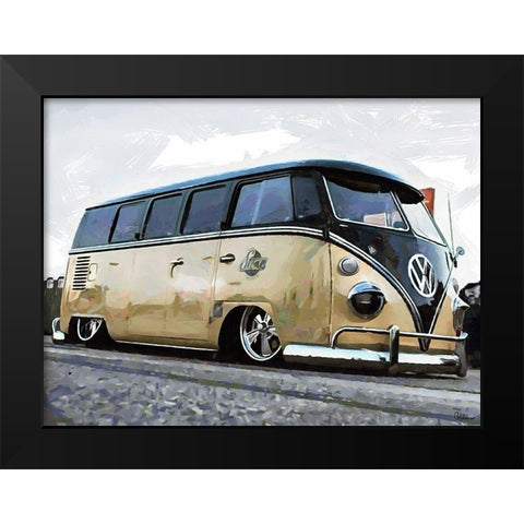 Good Old VW Van II Black Modern Wood Framed Art Print by Medeiros, Celito