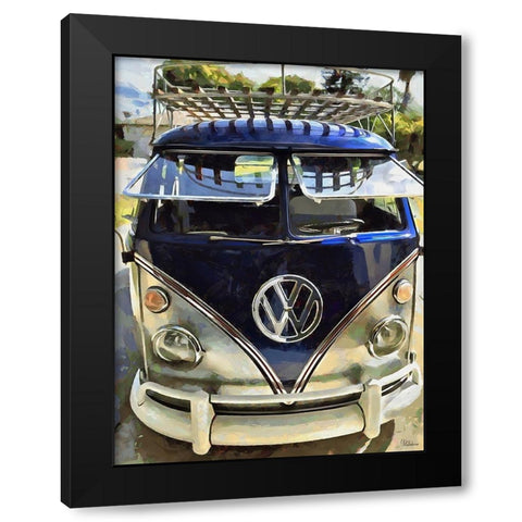 Good Old VW Van VII Black Modern Wood Framed Art Print with Double Matting by Medeiros, Celito