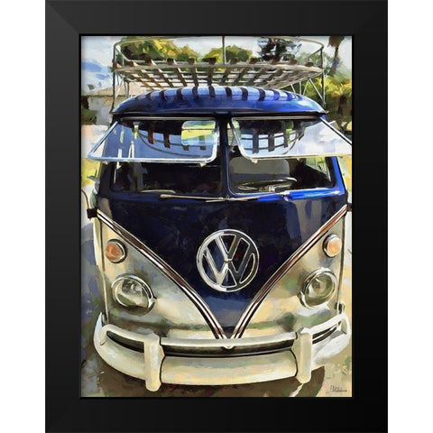 Good Old VW Van VII Black Modern Wood Framed Art Print by Medeiros, Celito