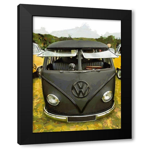 Good Old VW Van VIII Black Modern Wood Framed Art Print with Double Matting by Medeiros, Celito