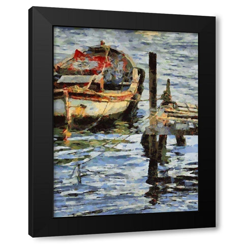 Old Boat IV Black Modern Wood Framed Art Print with Double Matting by Medeiros, Celito