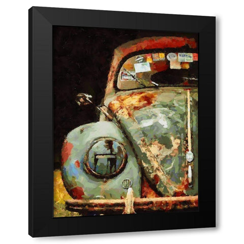 Rusty Beatle Black Modern Wood Framed Art Print by Medeiros, Celito