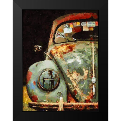Rusty Beatle Black Modern Wood Framed Art Print by Medeiros, Celito
