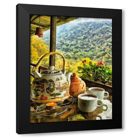 Afternoon Tea in Brazil II Black Modern Wood Framed Art Print by Medeiros, Celito
