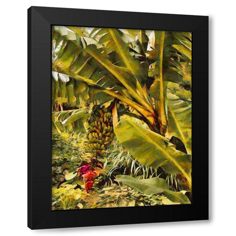 Banana Tree I Black Modern Wood Framed Art Print by Medeiros, Celito