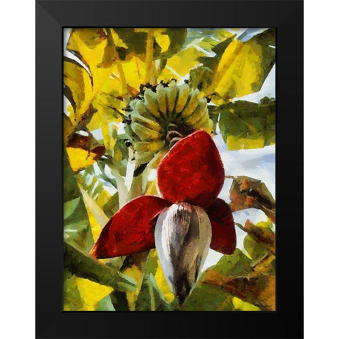 Banana Tree III Black Modern Wood Framed Art Print by Medeiros, Celito