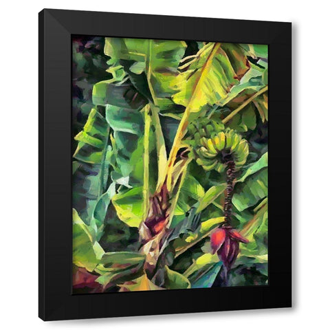 Banana Tree IV Black Modern Wood Framed Art Print with Double Matting by Medeiros, Celito