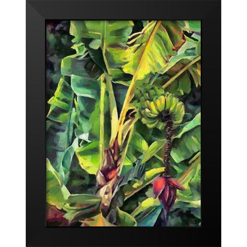 Banana Tree IV Black Modern Wood Framed Art Print by Medeiros, Celito