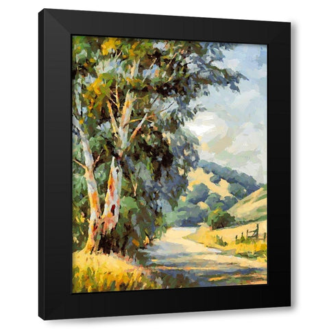 Country Way Black Modern Wood Framed Art Print by Medeiros, Celito